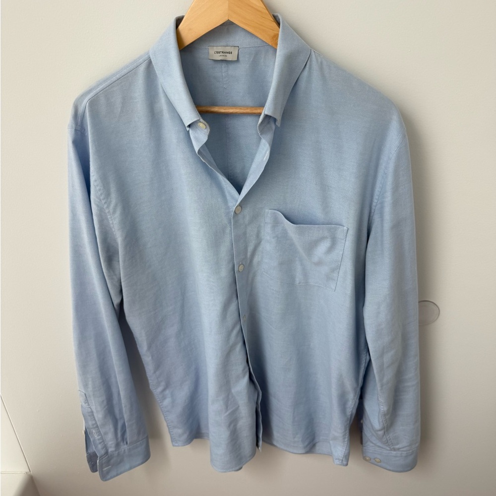 Lestrange Men’s All Day Oxford Shirt in light blue, size: M